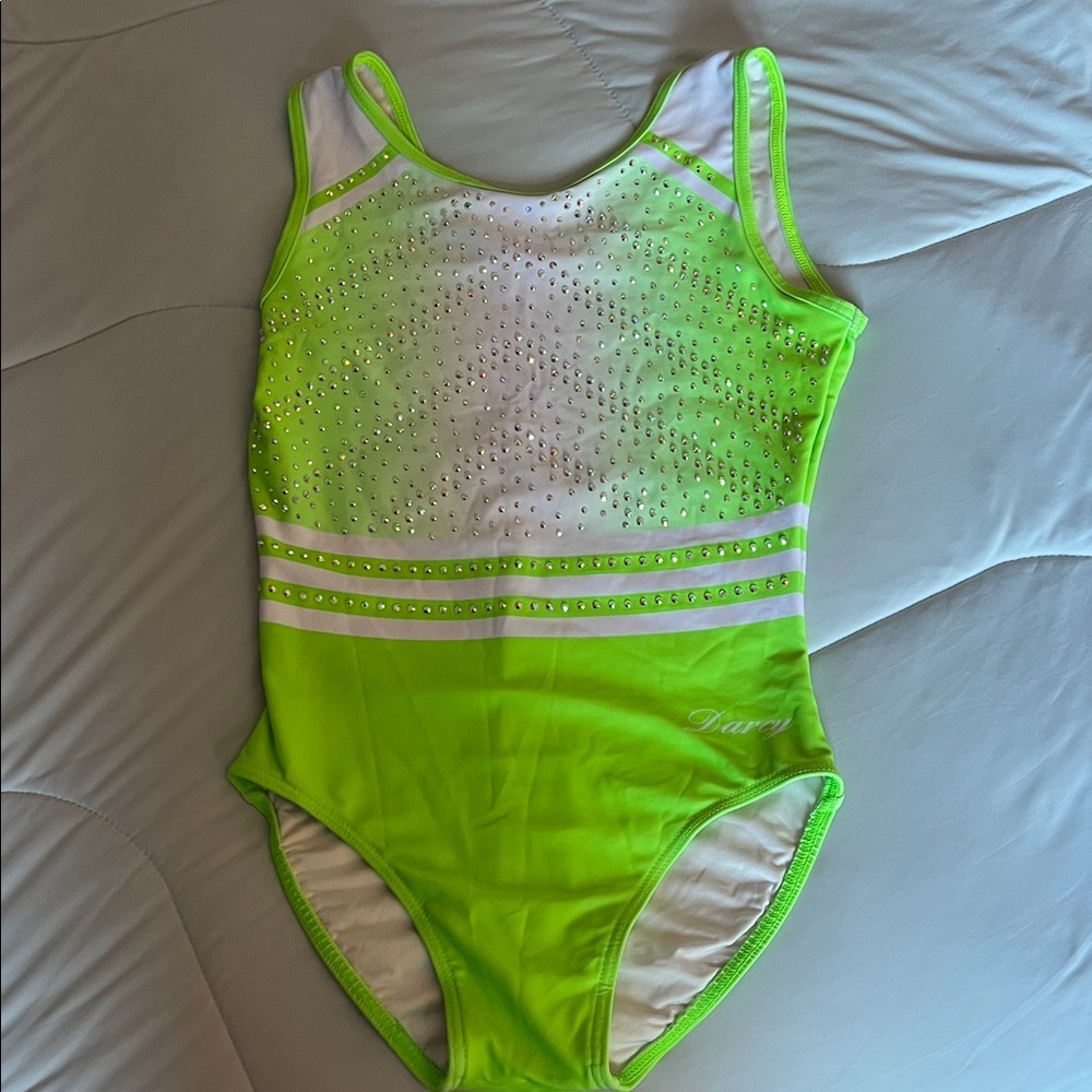 Girls Neon Green Darcy Leotard child large